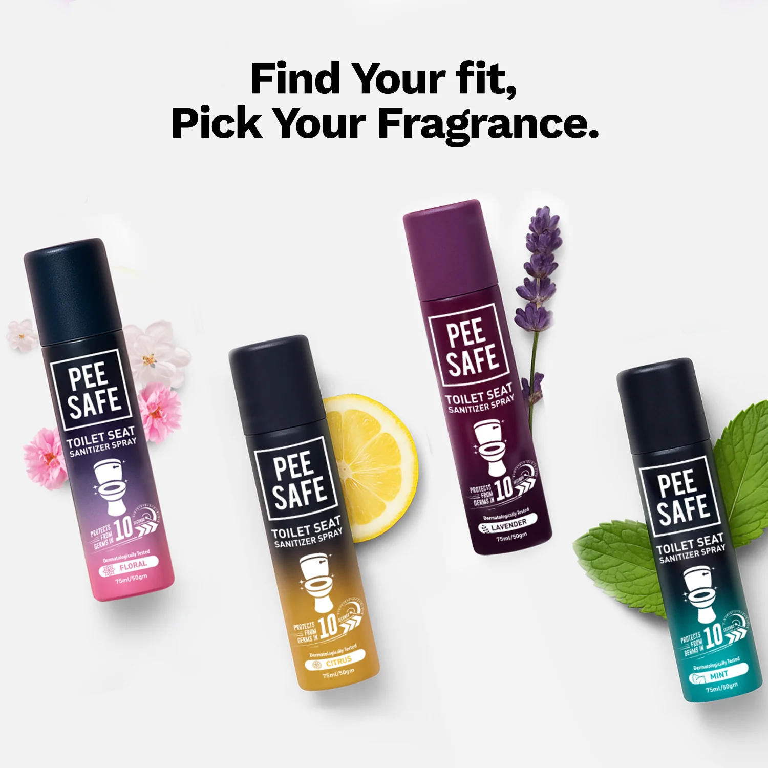 Toilet Seat Sanitizer Spray (Floral) - 75 ML - Image 13