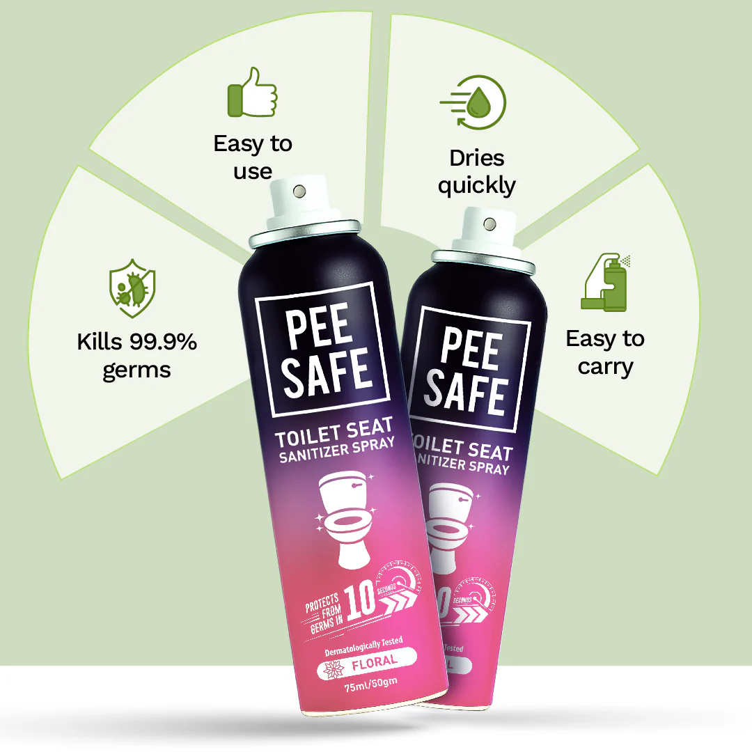 Toilet Seat Sanitizer Spray (Floral) - 75 ML (Pack of 3) - Image 4