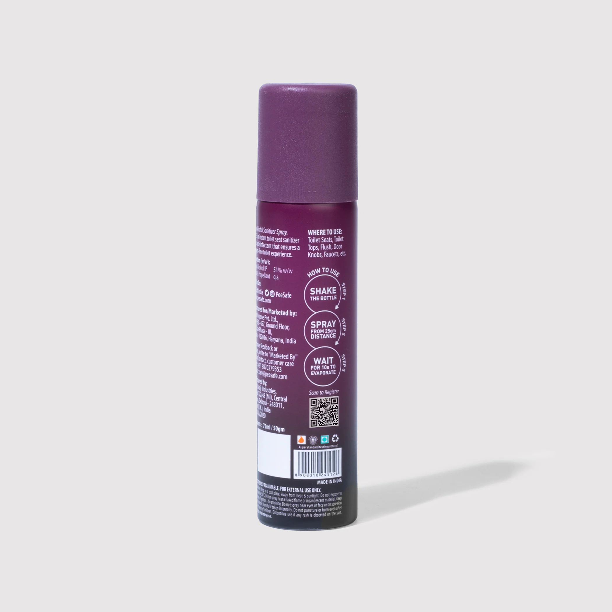 Toilet Seat Sanitizer Spray (Lavender) - 75 ML - Image 11
