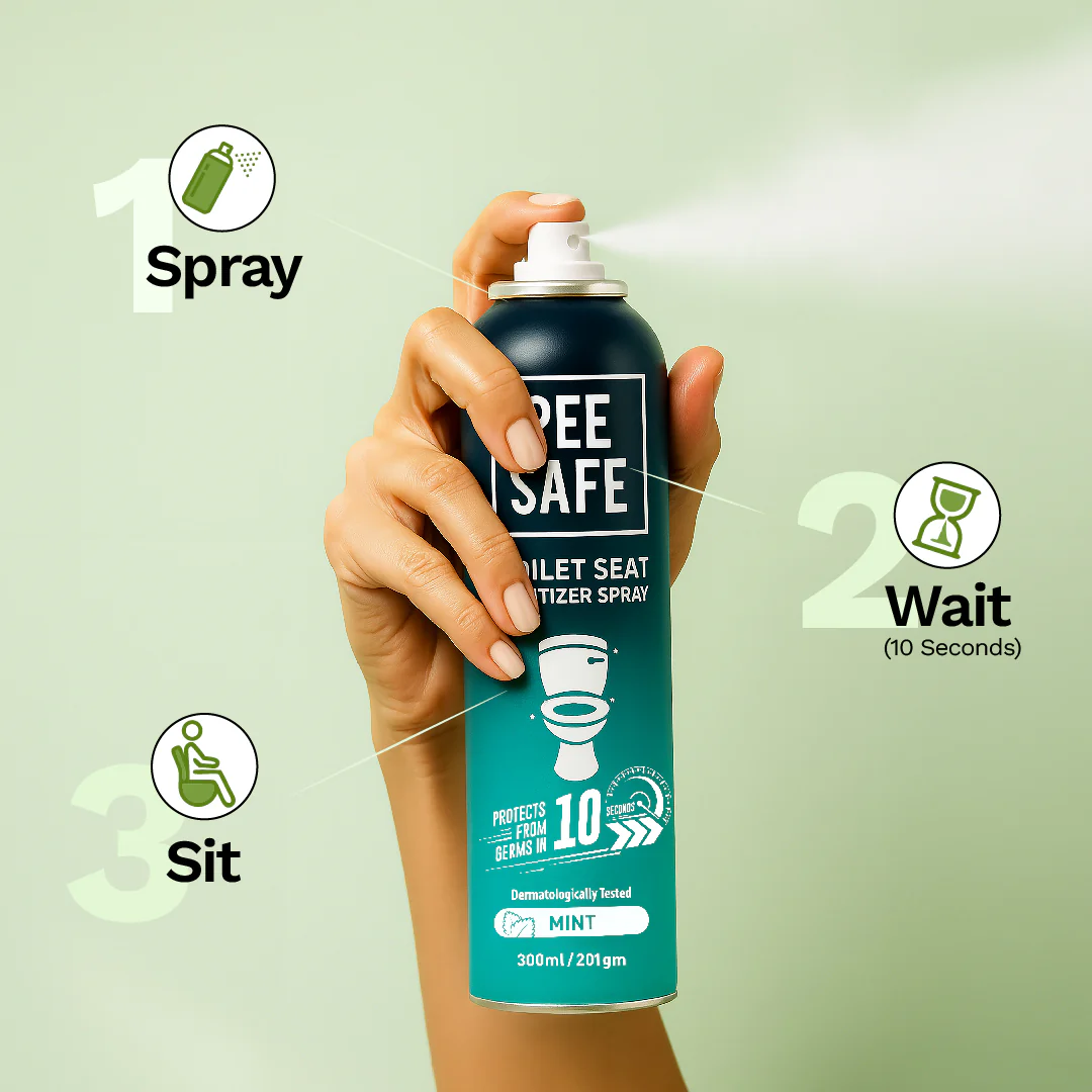 Toilet Seat Sanitizer Spray (Mint) - 300 ML - Image 6