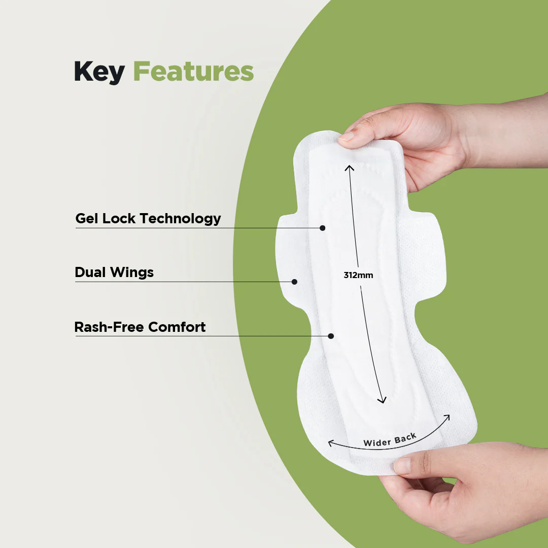 Ultra Thin Sanitary Pad  (8 XL & 6 XXL) - Pack of 14 - Image 4